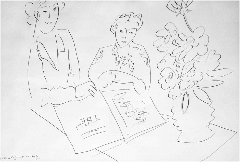 Henri Matisse, Jeunne Filles et Fleurs Mai, 1947