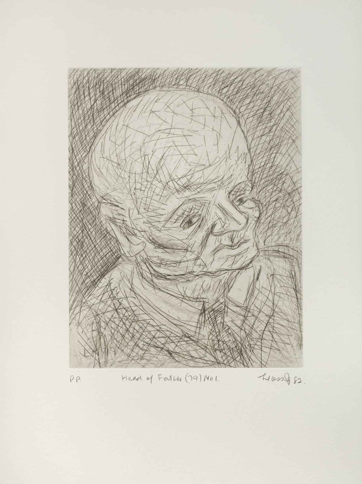 Leon Kossoff, Head of Father (79) No. 1, 1982