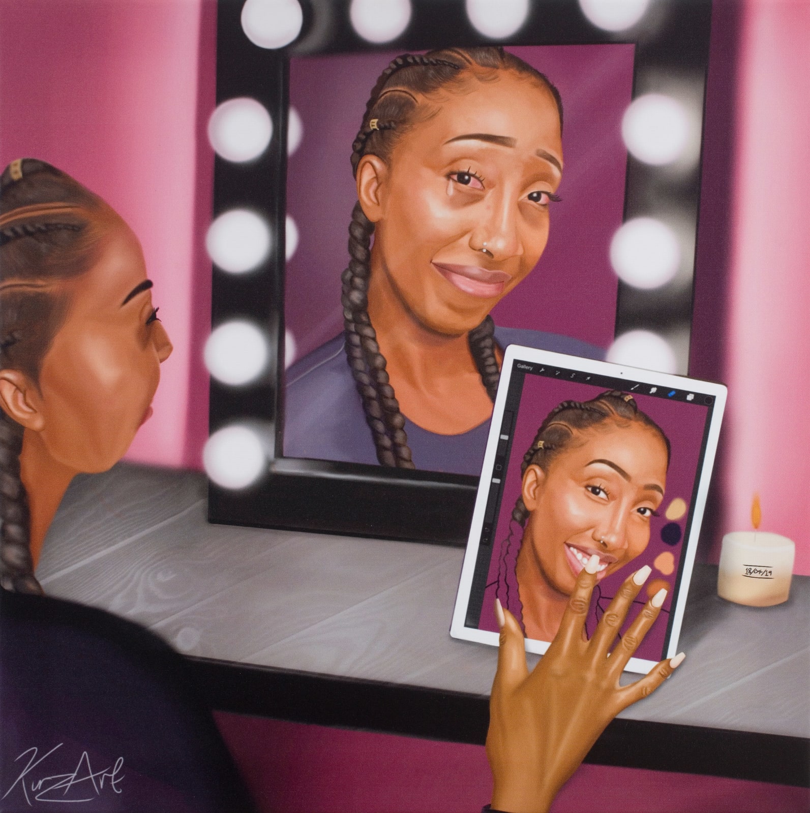 Kirsty Latoya, Painting a smile, 2019