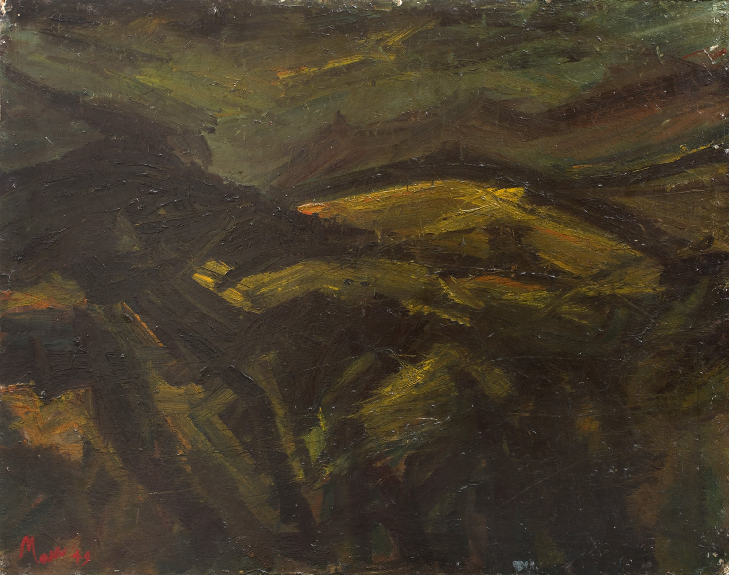 Leslie Marr, Landscape near Beddgelert, 1949