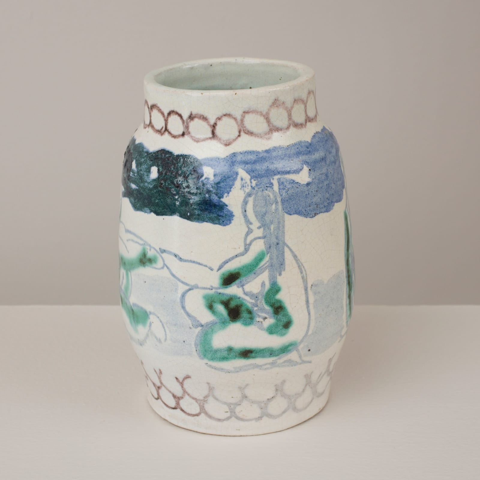 Roger Fry and Vanessa Bell, Decorated jar, 1922, c.