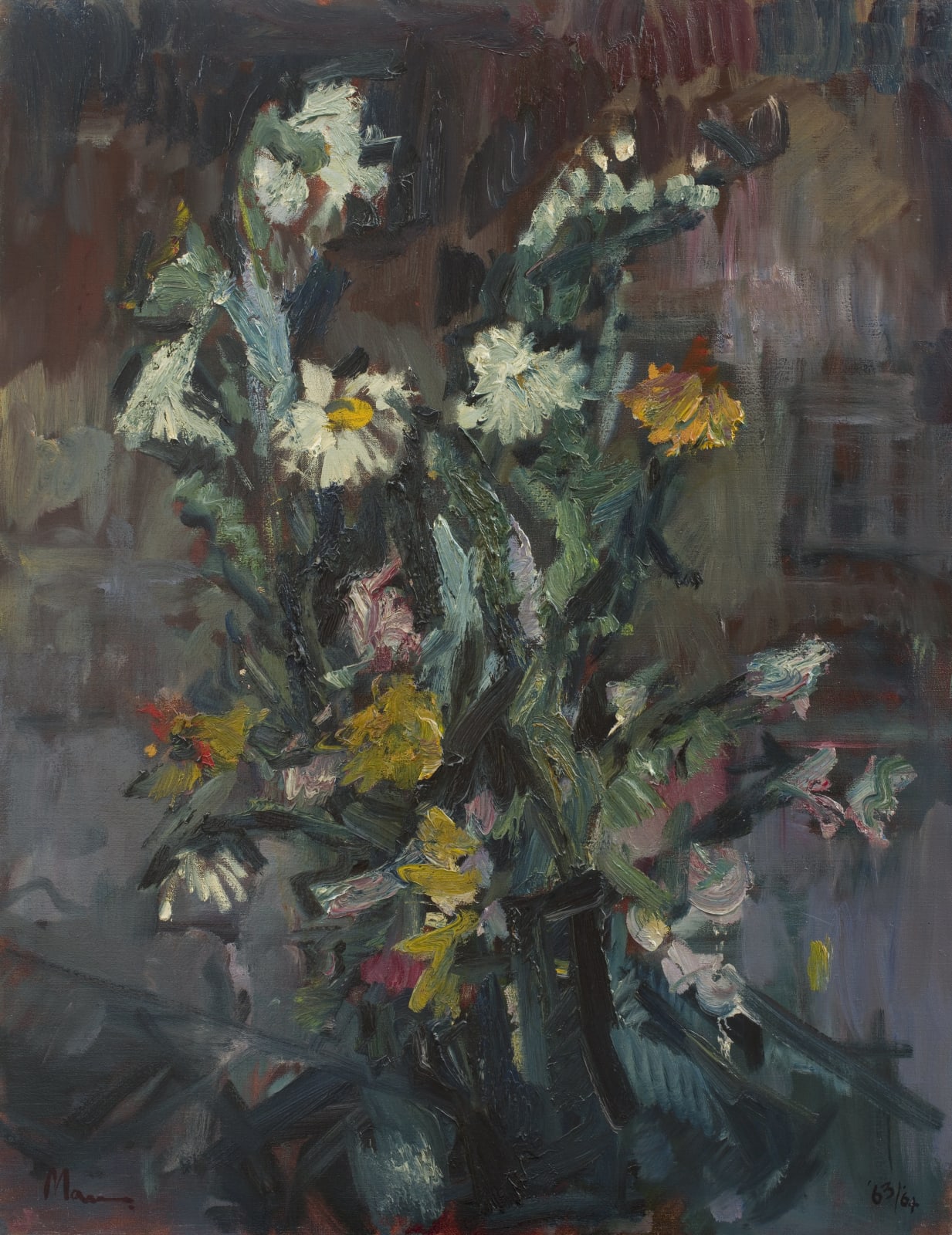 Leslie Marr, Still Life with Flowers, Chuggaton, 1963-64