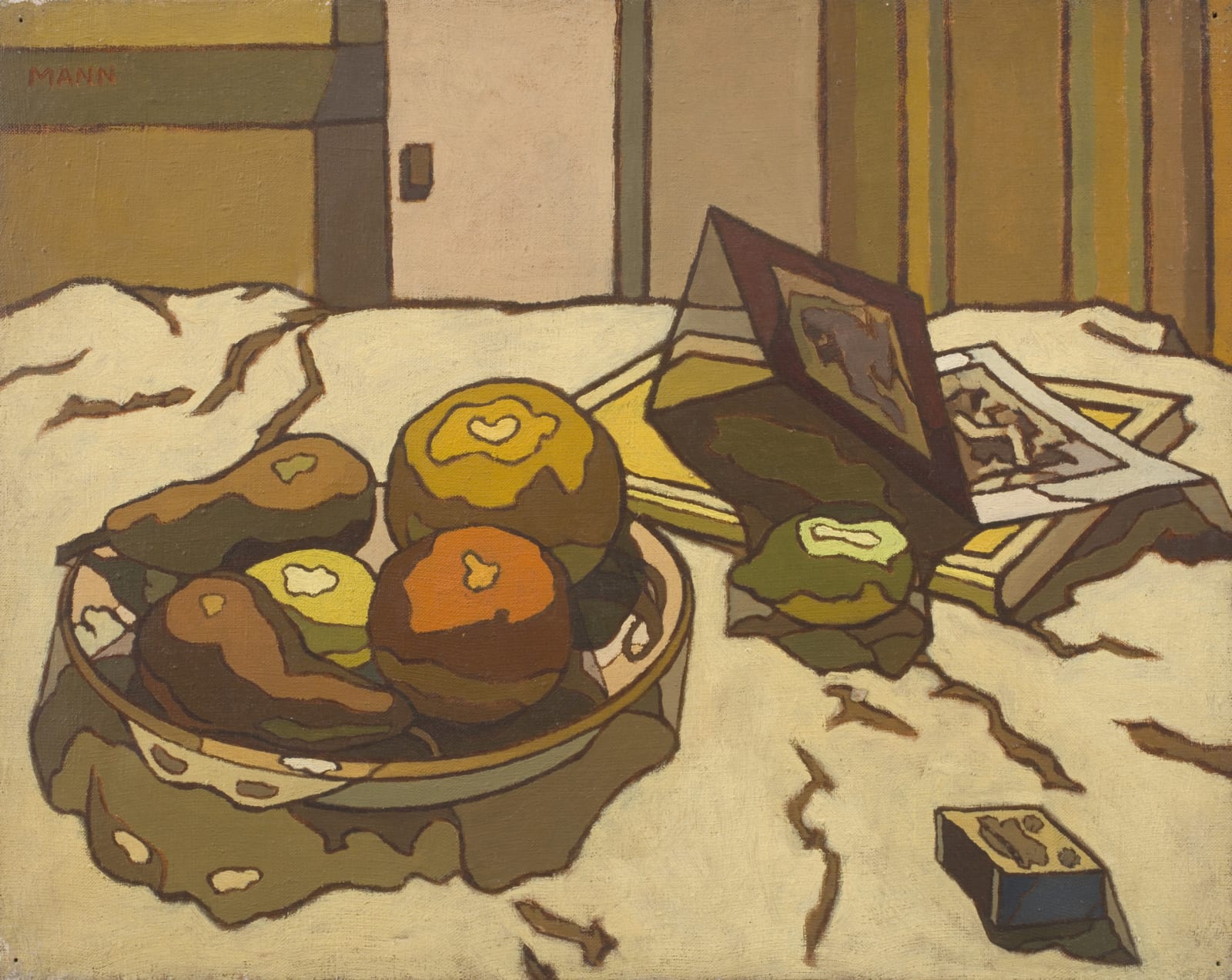 Cyril Mann, still life with matchbox , 1955 c.