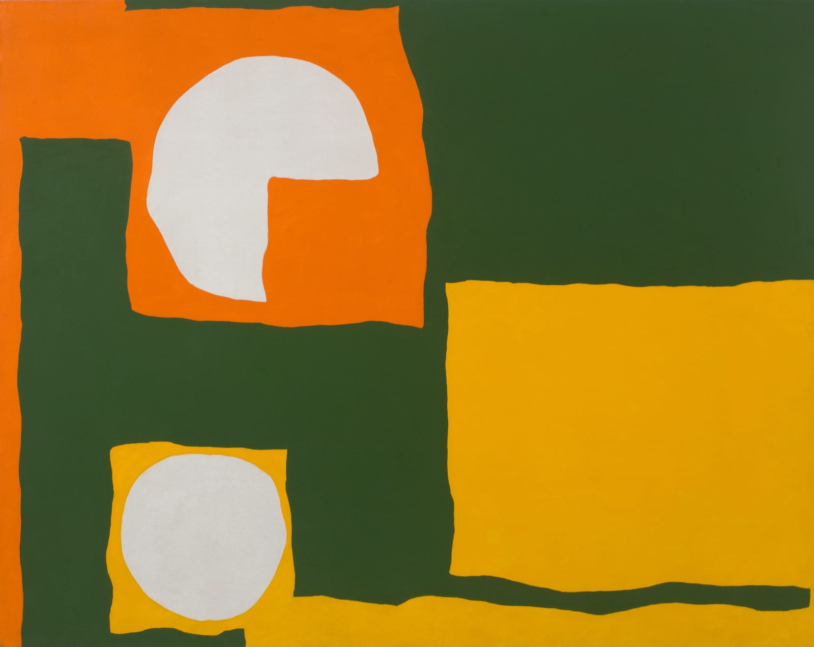 Patrick Heron, Orange, yellow, dull green and white : August 1965, 1965