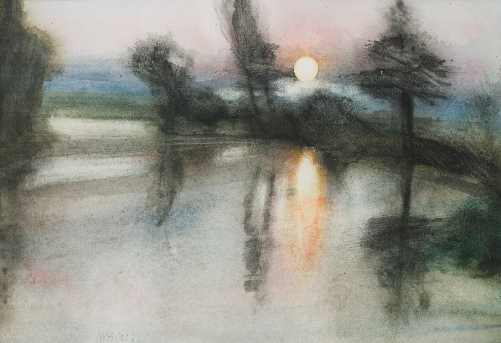 Michael Andrews, Moonlit Pond, 1981