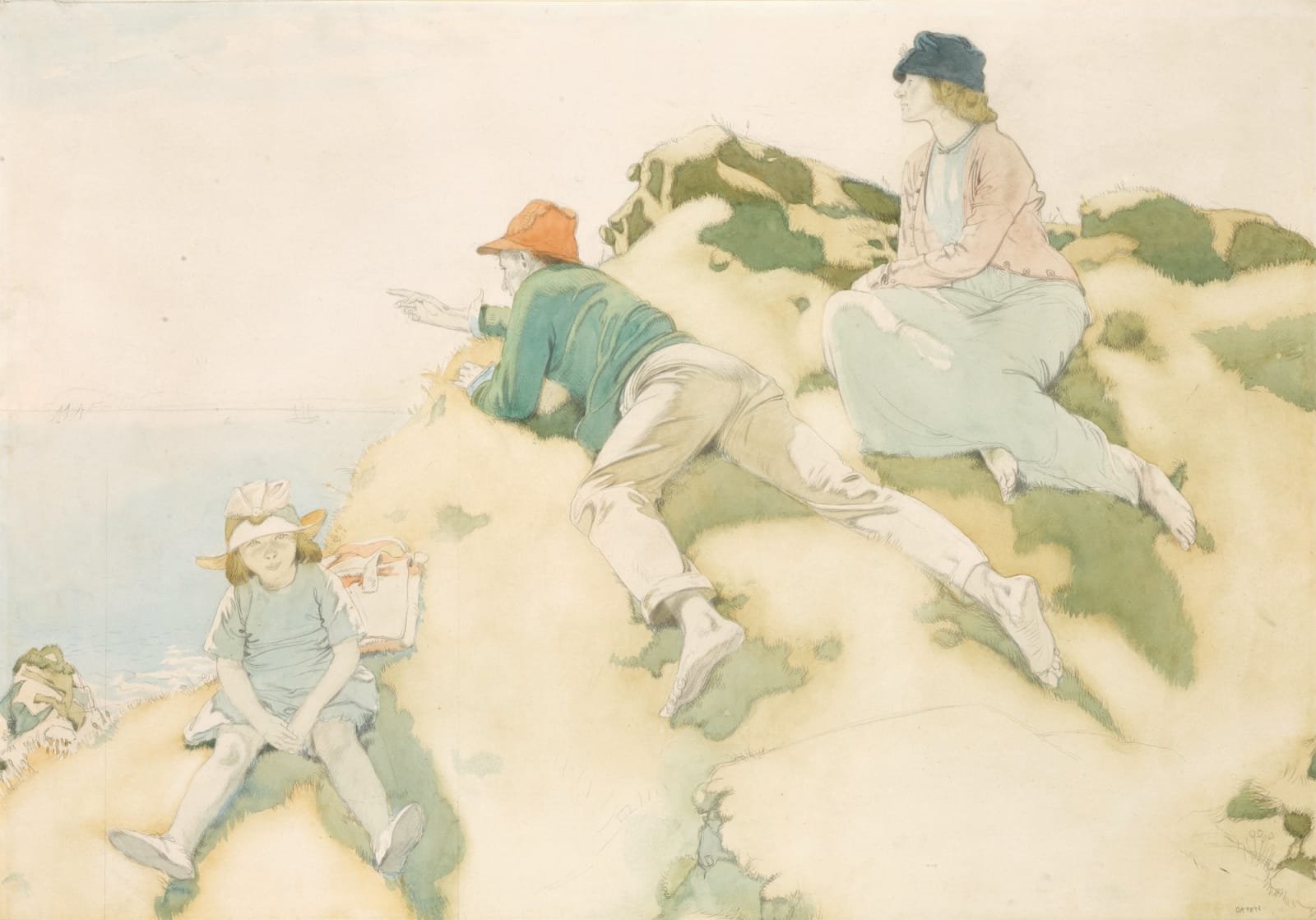 William Orpen, The Yacht Race (Sighting the Boat), 1913, c.