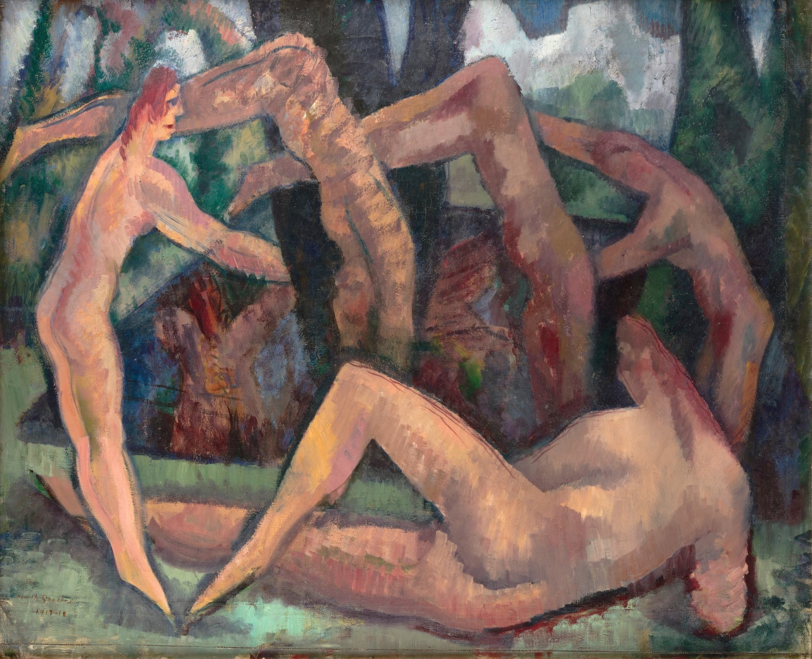 Mark Gertler, Bathers, 1917-1918