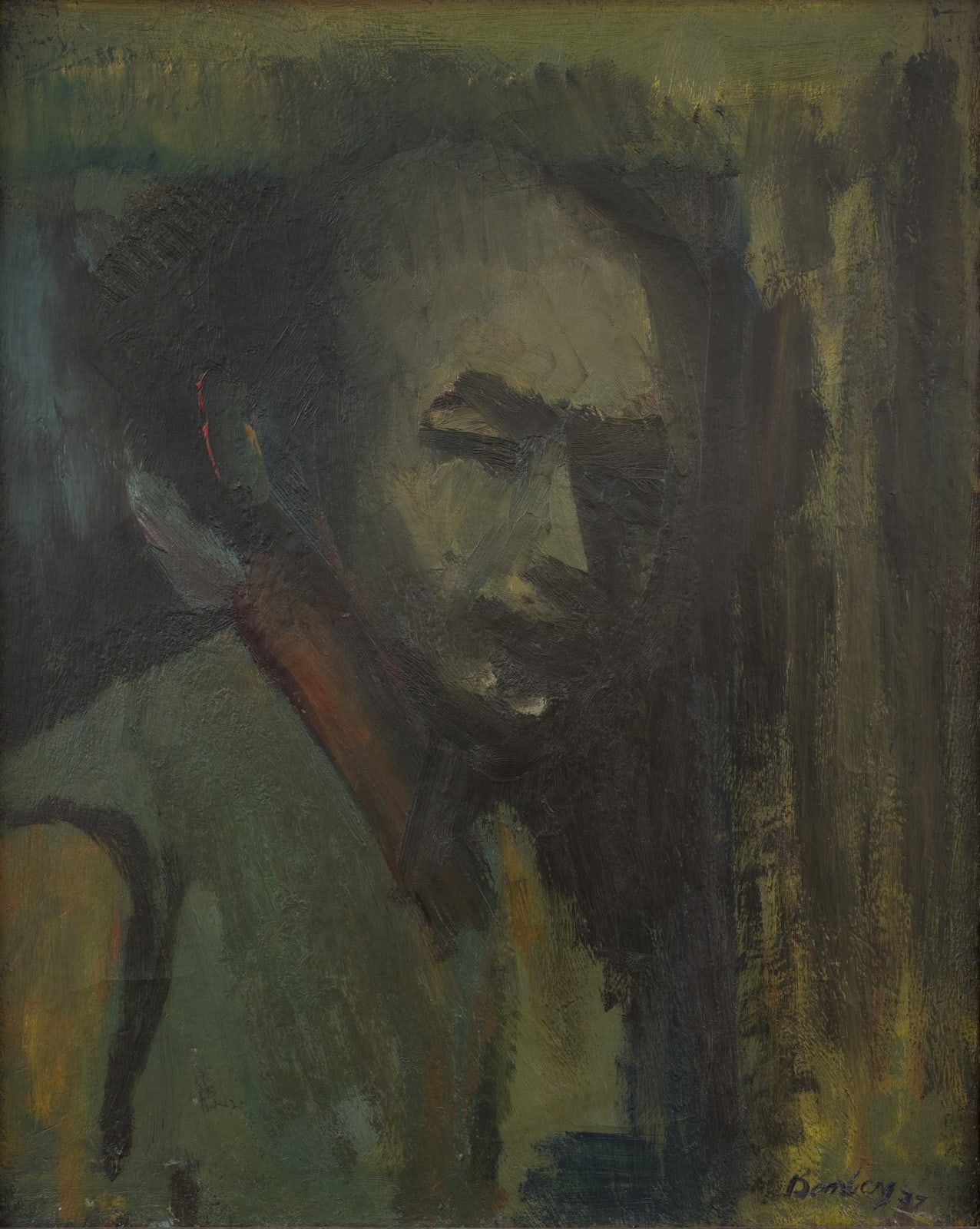 David Bomberg, Self Portrait (Green Theme), 1937