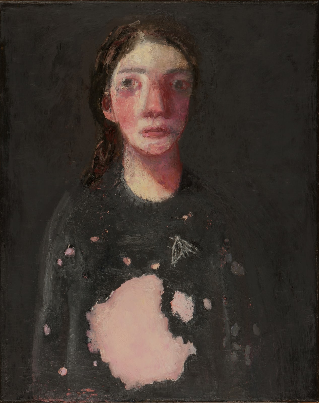 Lisa Stokes, Self-Portrait with Moth Brooch, 2015