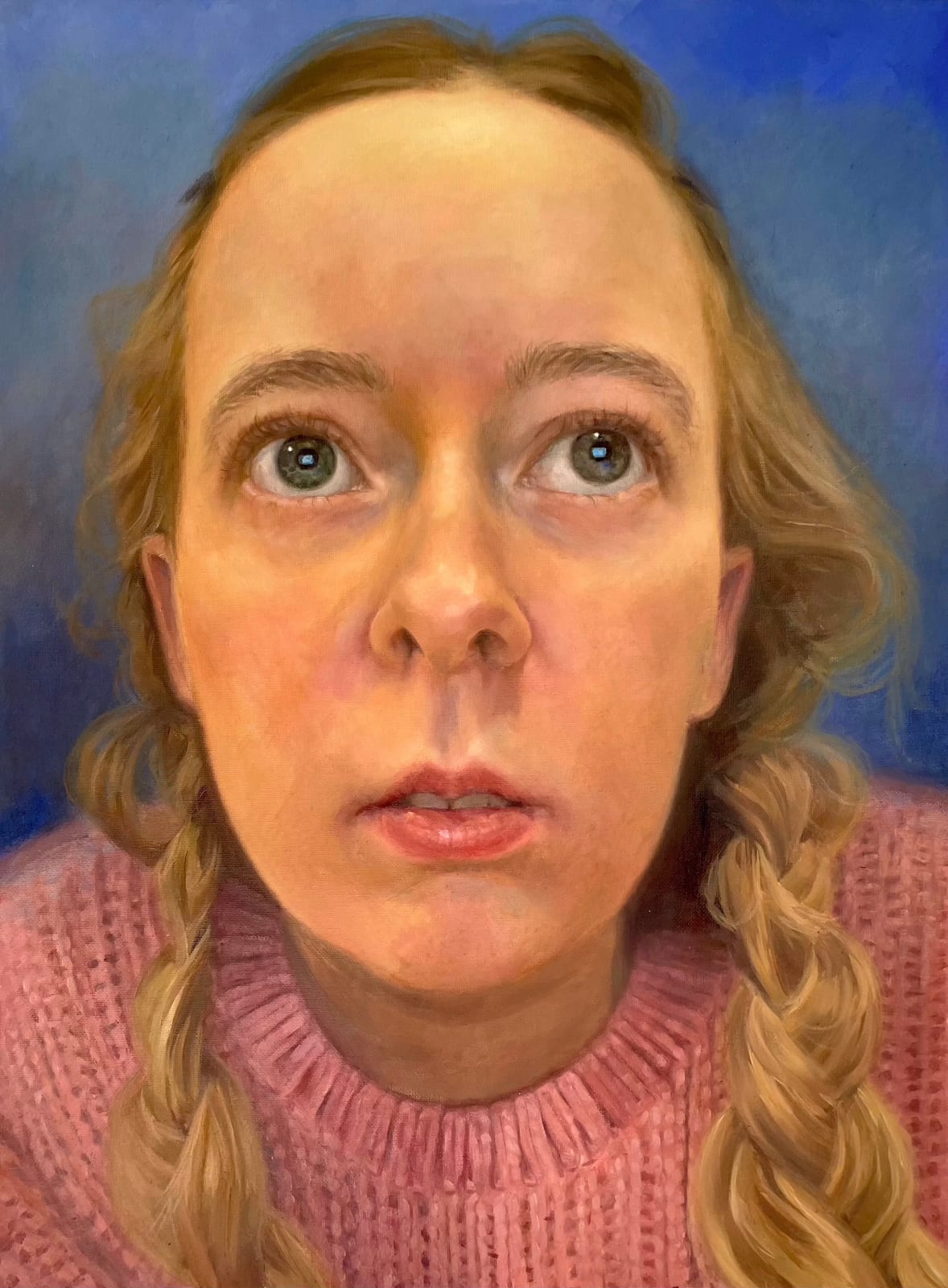 Anna Bogomolova, Self-portrait in Blue, 2023