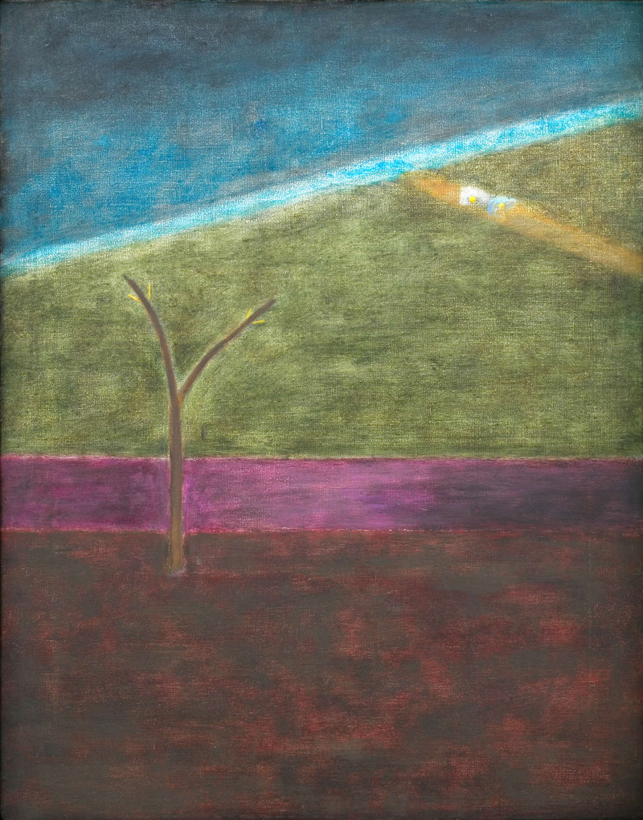 Craigie Aitchison, Landscape with Tree, 1971, c.