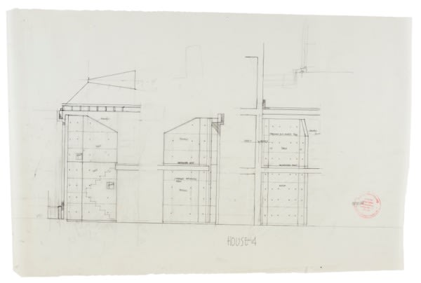 Peter Salter, Preliminary sectional elevations through staircase drum of House 4 (1:25), 2008