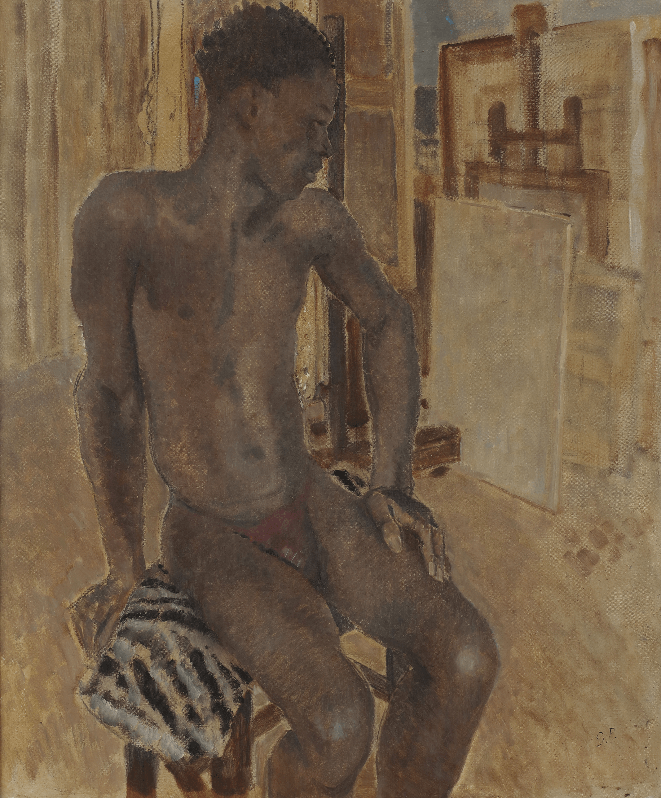 Glyn Philpot, Seated Model in the Studio (Henry Thomas), 1936