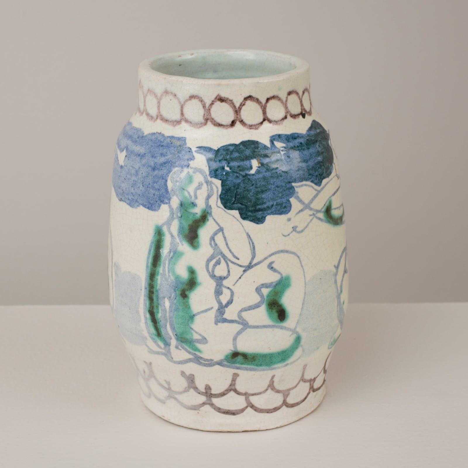Roger Fry and Vanessa Bell, Decorated jar, 1922, c.
