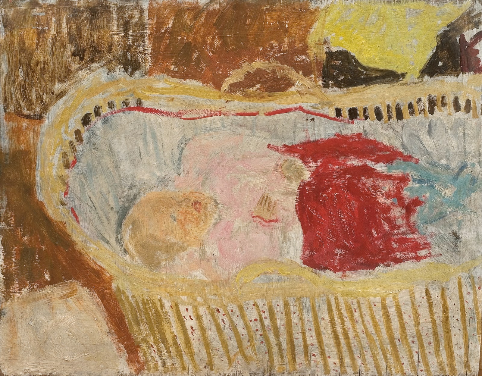 Jean Cooke, Baby in Cradle, 1960, c.
