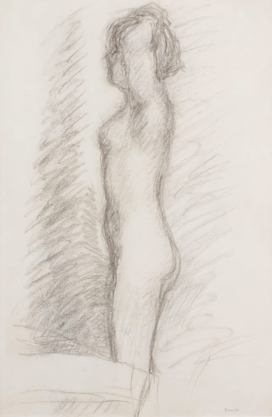Pierre Bonnard, Nude in Profile with Arms Raised, 1936, c.