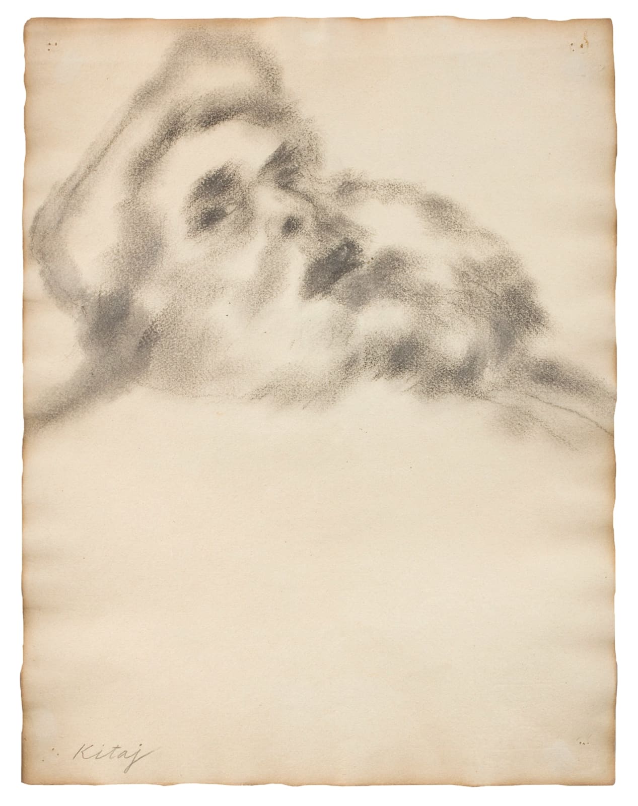 R. B. Kitaj, Study for the Rock Garden (Old Man), 1981