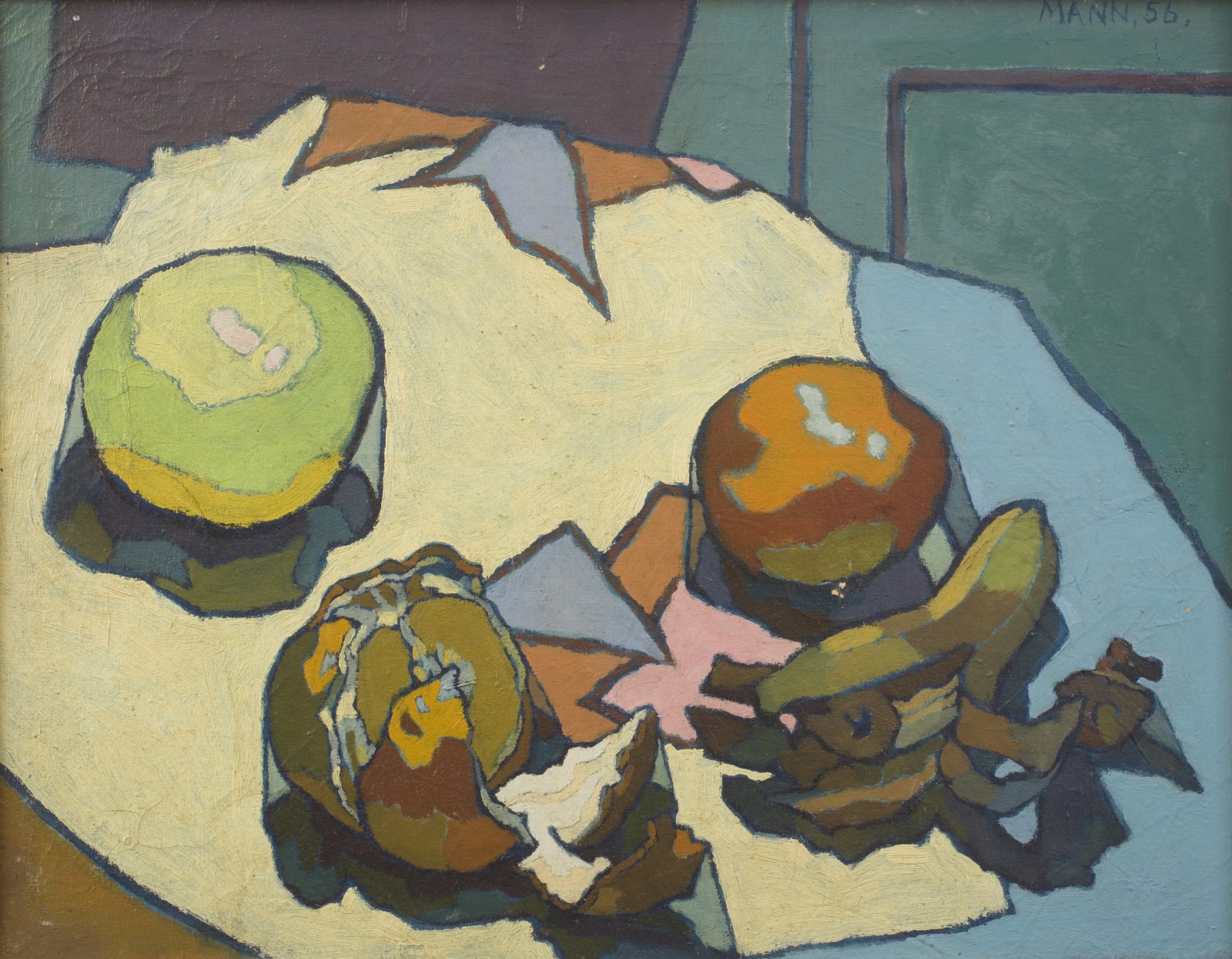 Cyril Mann, Still Life with Fruit , 1956
