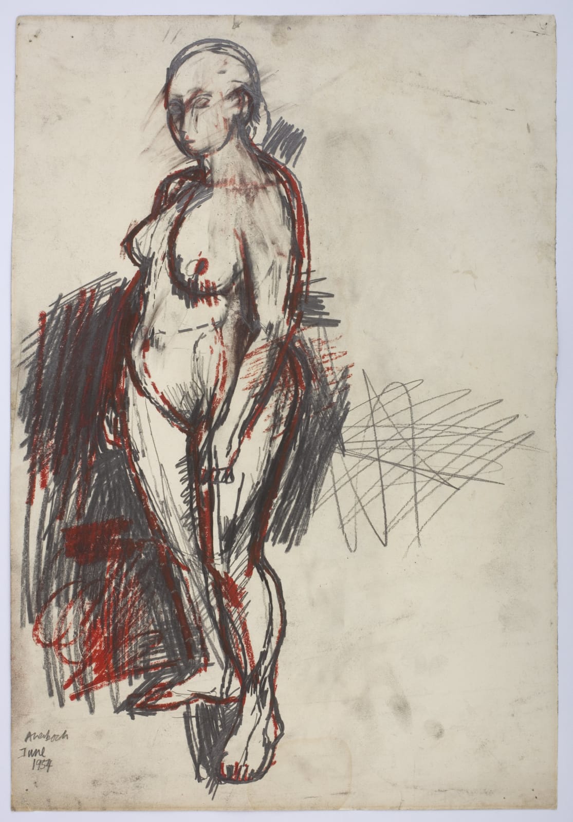 Frank Auerbach, Nude Standing , 1954