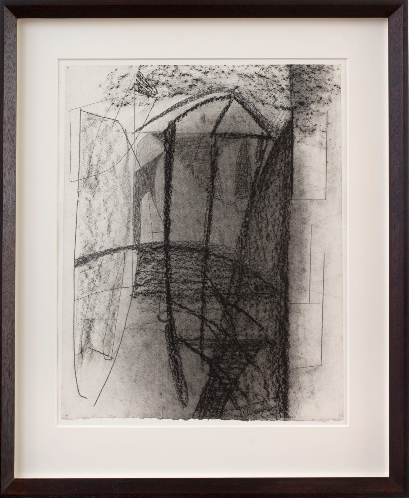 abstract architectural charcoal work on paper by Peter Lanyon