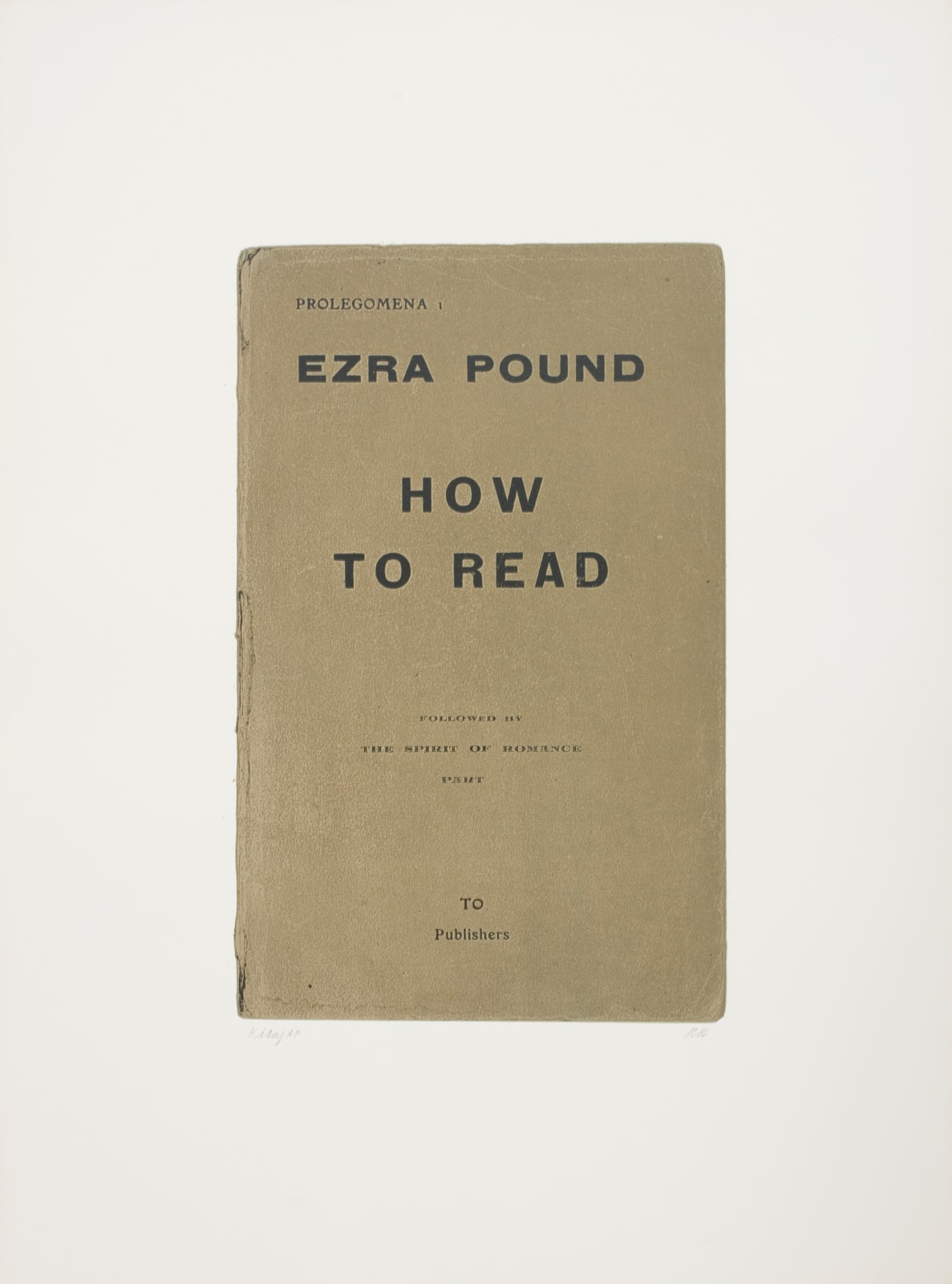 R. B. Kitaj, How to Read (In Our Time), 1969-70
