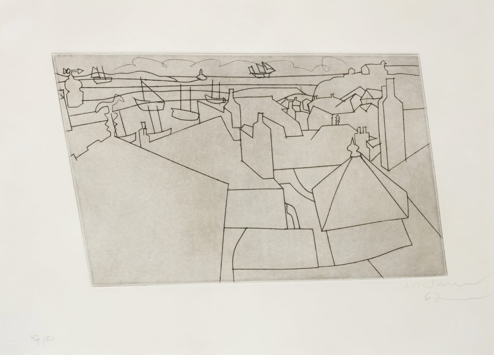 Ben Nicholson, St Ives from Trezion, 1967