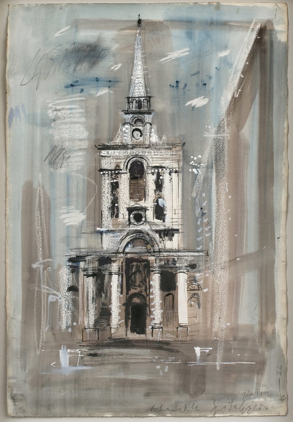 John Piper, Christ Church, Spitalfields, 1963-64, c.