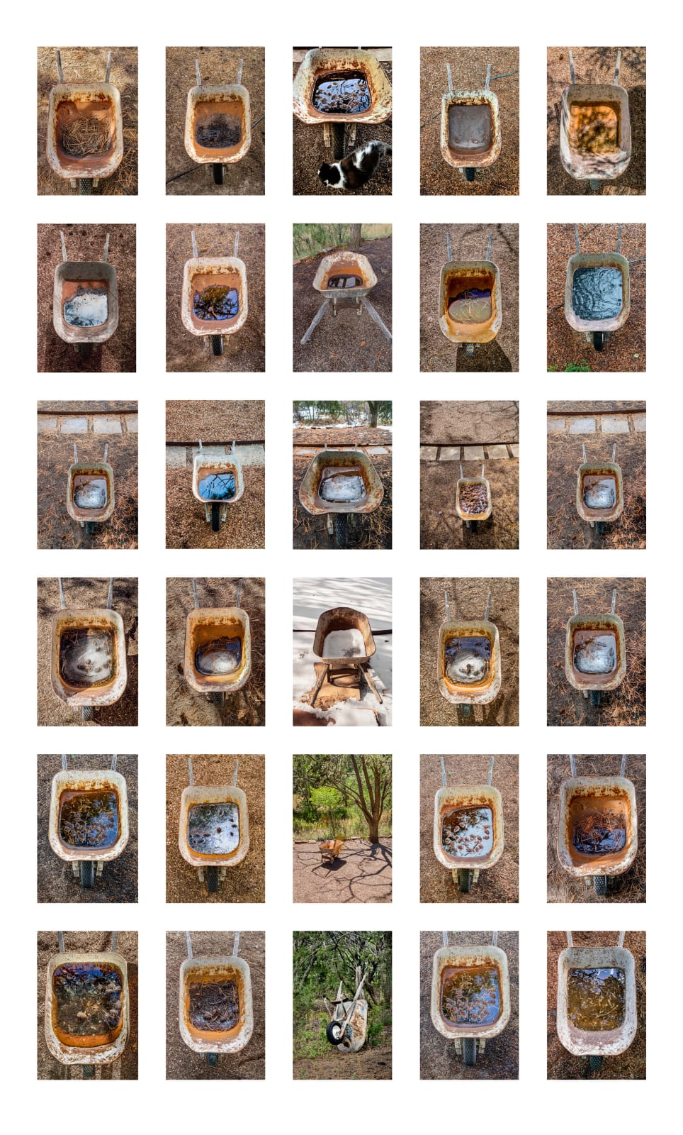 Janet Russek, Wheelbarrow Grid, 2022