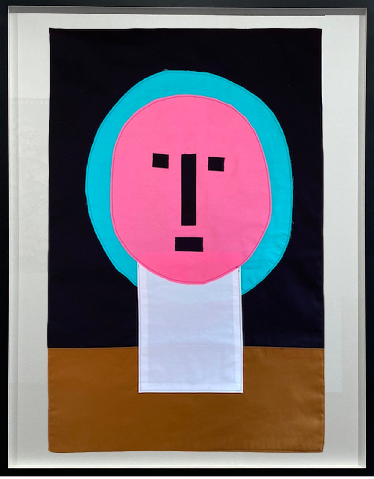 Edward Willes, Minimalist Portrait - (Pink, Blue, White and Brown), 2021
