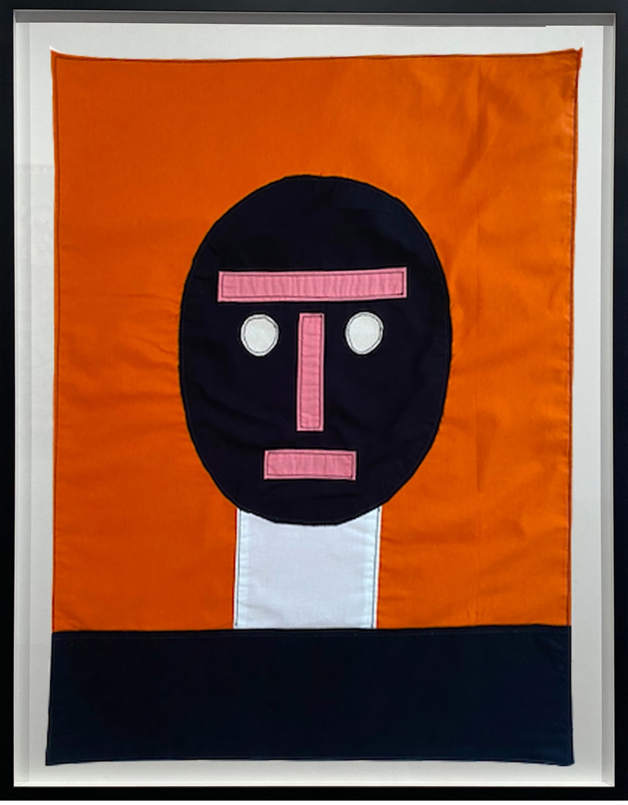 Edward Willes, Minimalist Portrait - (Orange, Pink, Black and White), 2021