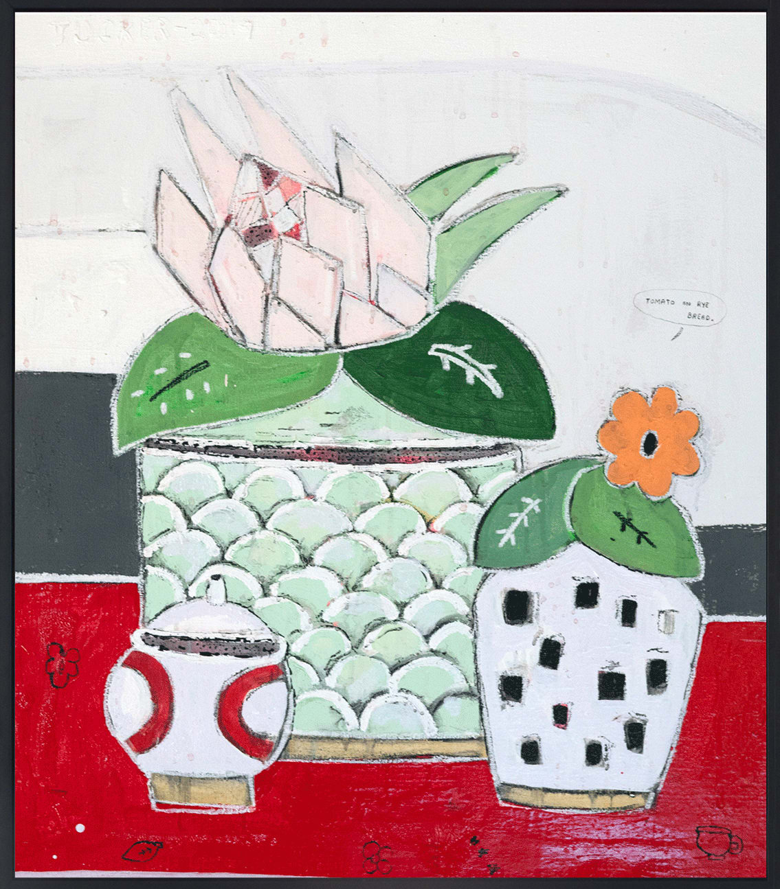 Rob Tucker, Tomato on rye bread, 2019