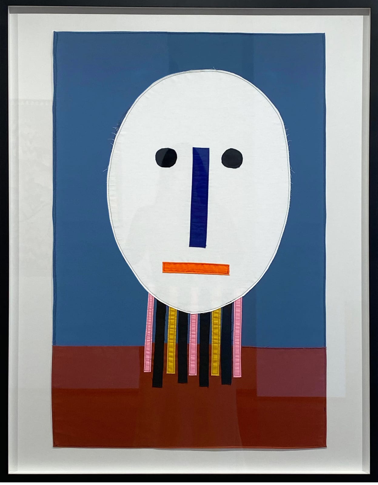 Edward Willes, Minimalist Portrait - (Orange, Blue, Black and Pink), 2021
