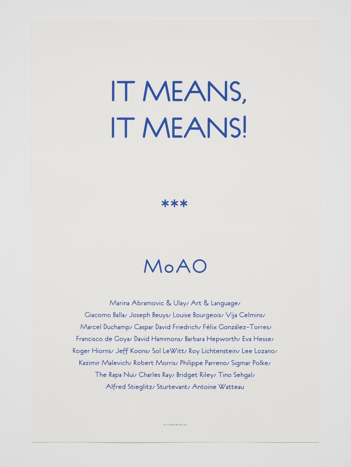 Charles Avery, It Means It Means, Poster, 2013
