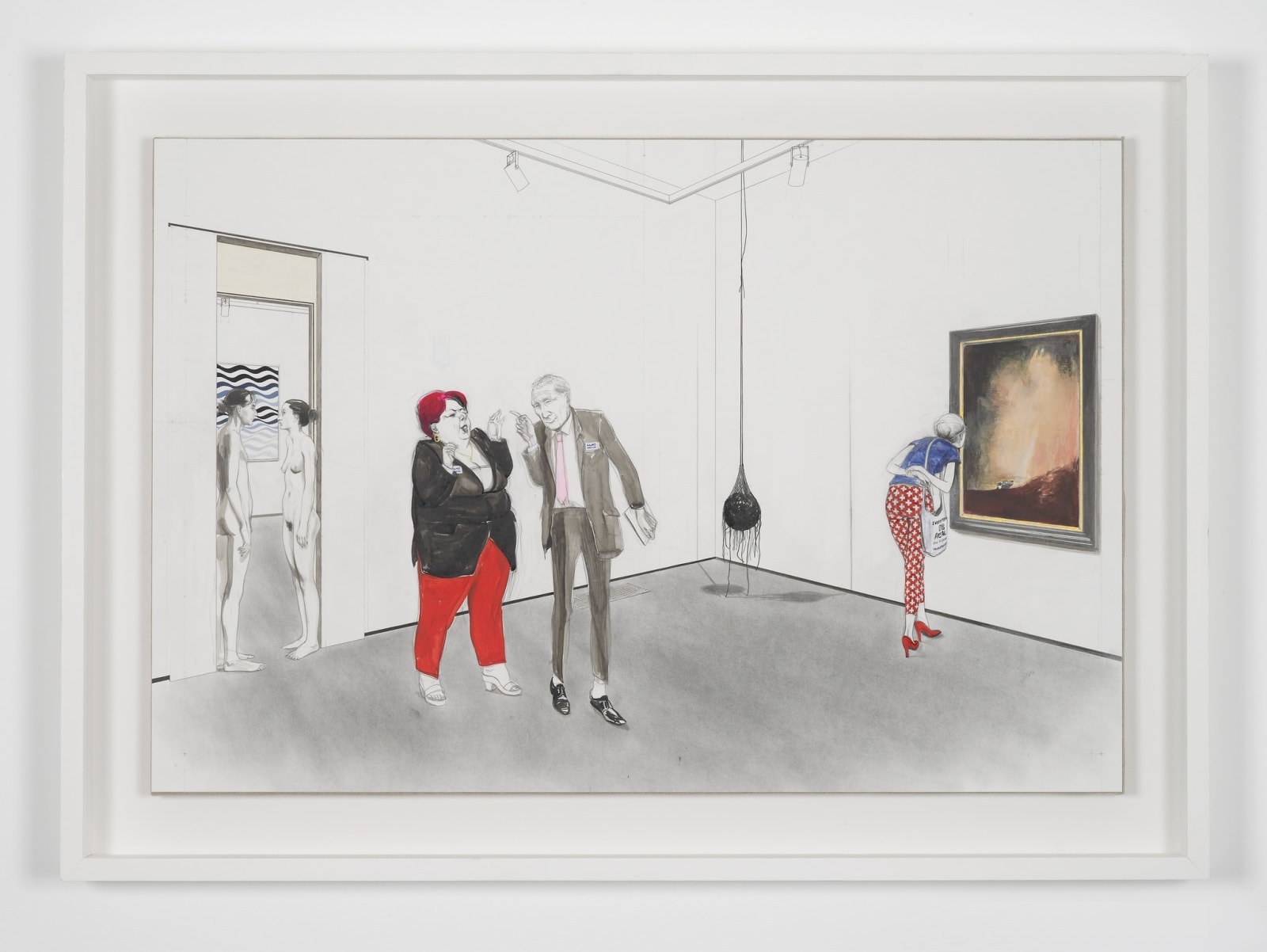 Charles Avery, Untitled (It Means It Means; Abramovic and Ulay, Goya, Hesse, Riley), 2013