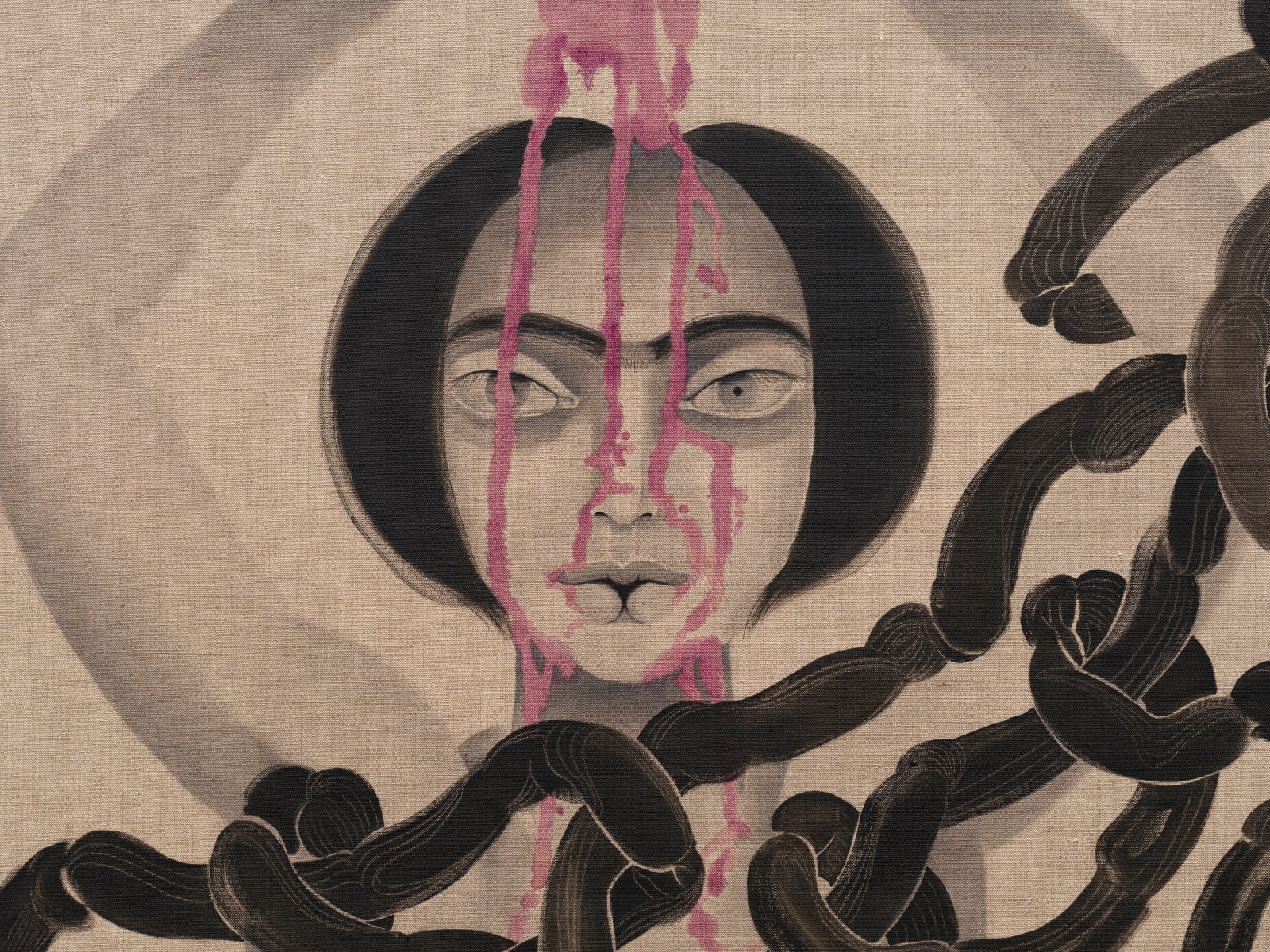 Hayv Kahraman, Torshi and eyes, 2022