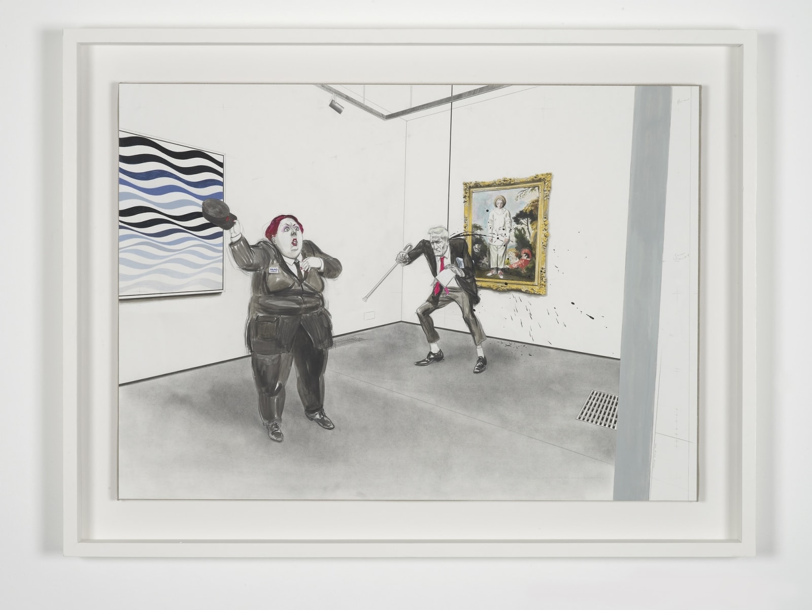 Charles Avery, Untitled (It Means It Means; Gonzalez-Torres, Ray, Riley, Watteau), 2013