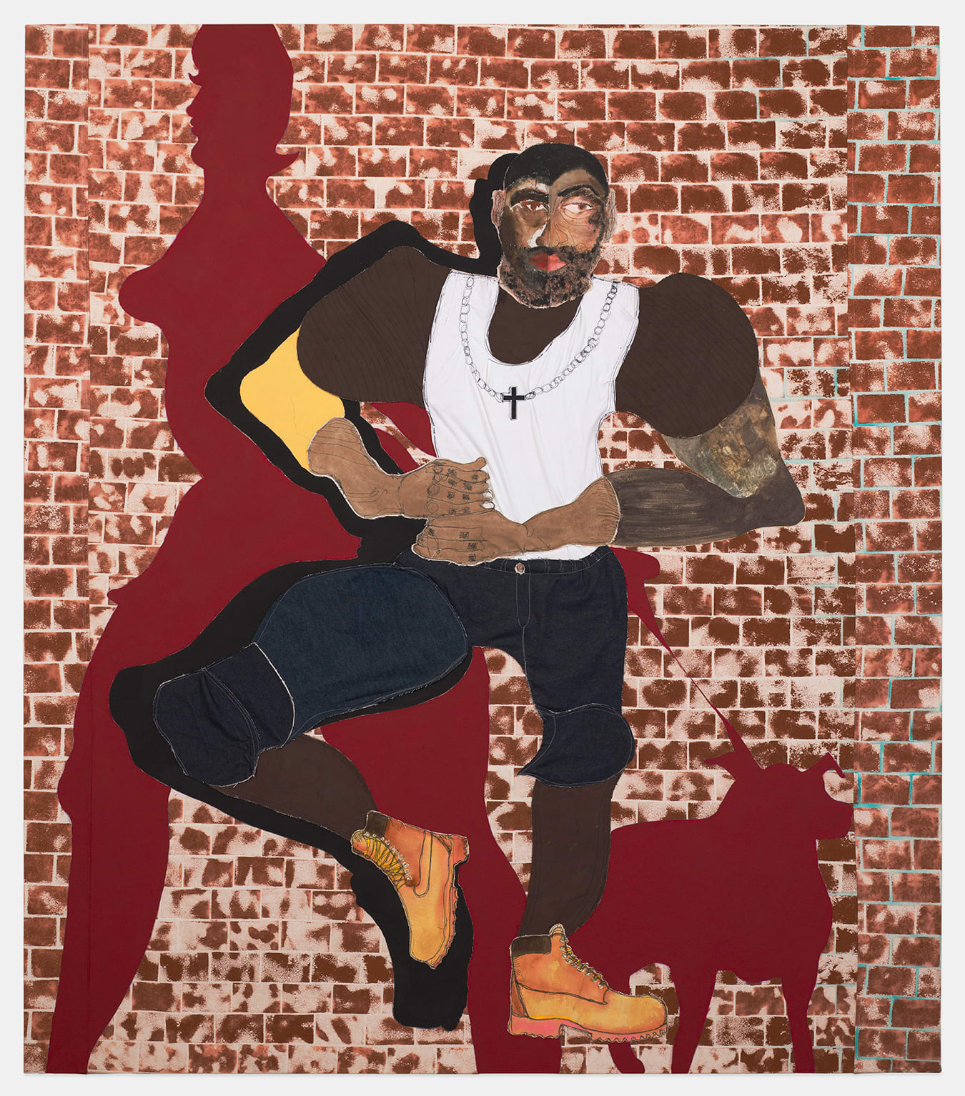 Tschabalala Self, Red Dog, 2019