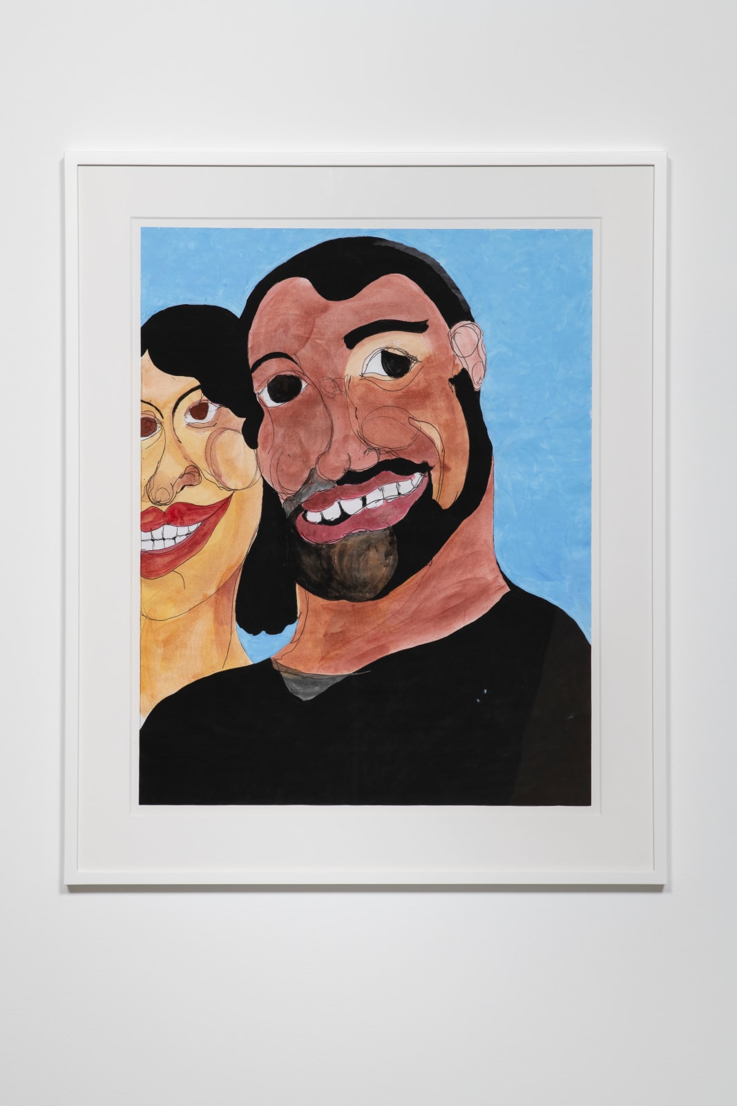 Tschabalala Self, Black Joy 3 - Smirk, Black Joy 4 - With Yellow Bone, Black Joy 5 - With Large Teeth, 2019