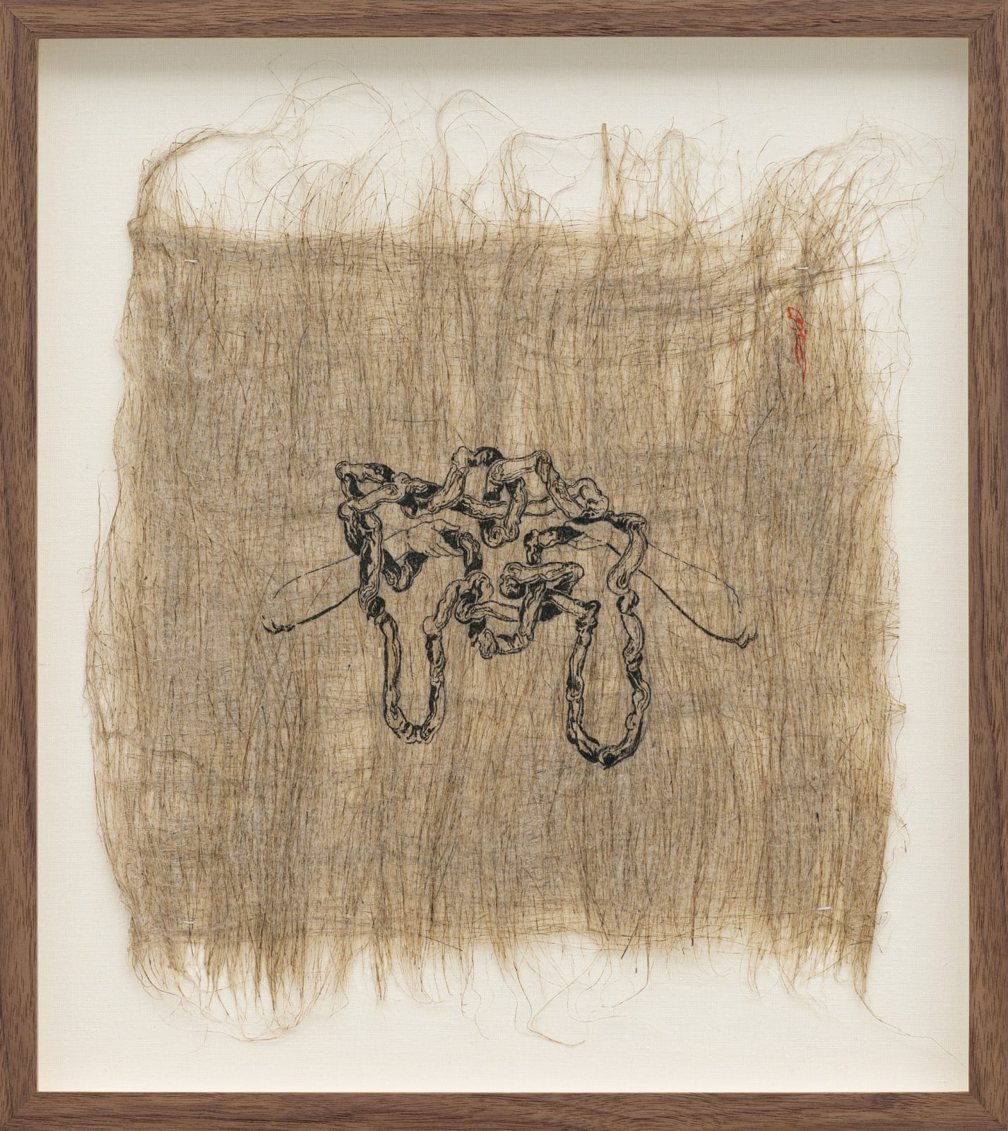 Hayv Kahraman, Hands on flax, 2021