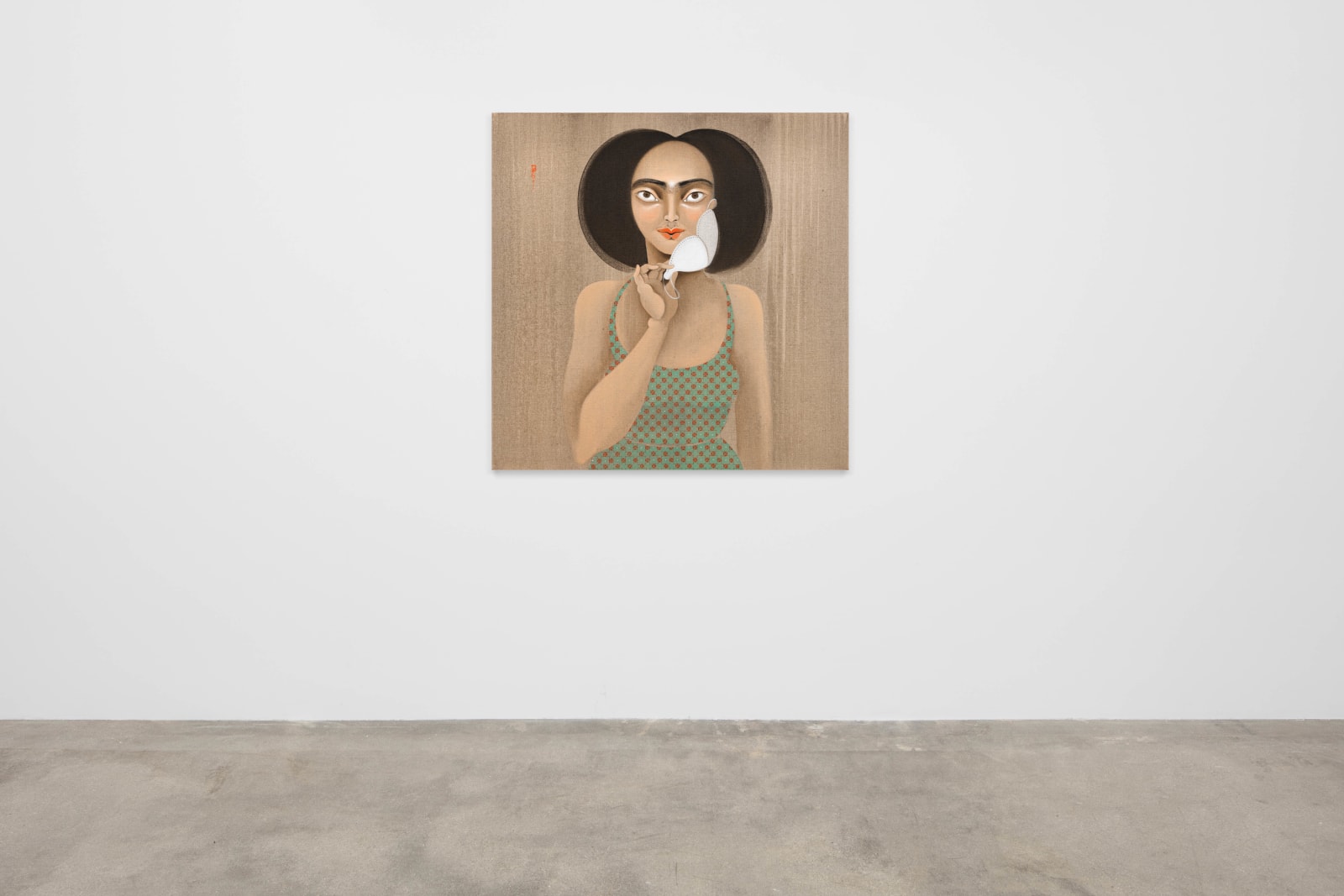Hayv Kahraman, Moustache mask, 2021