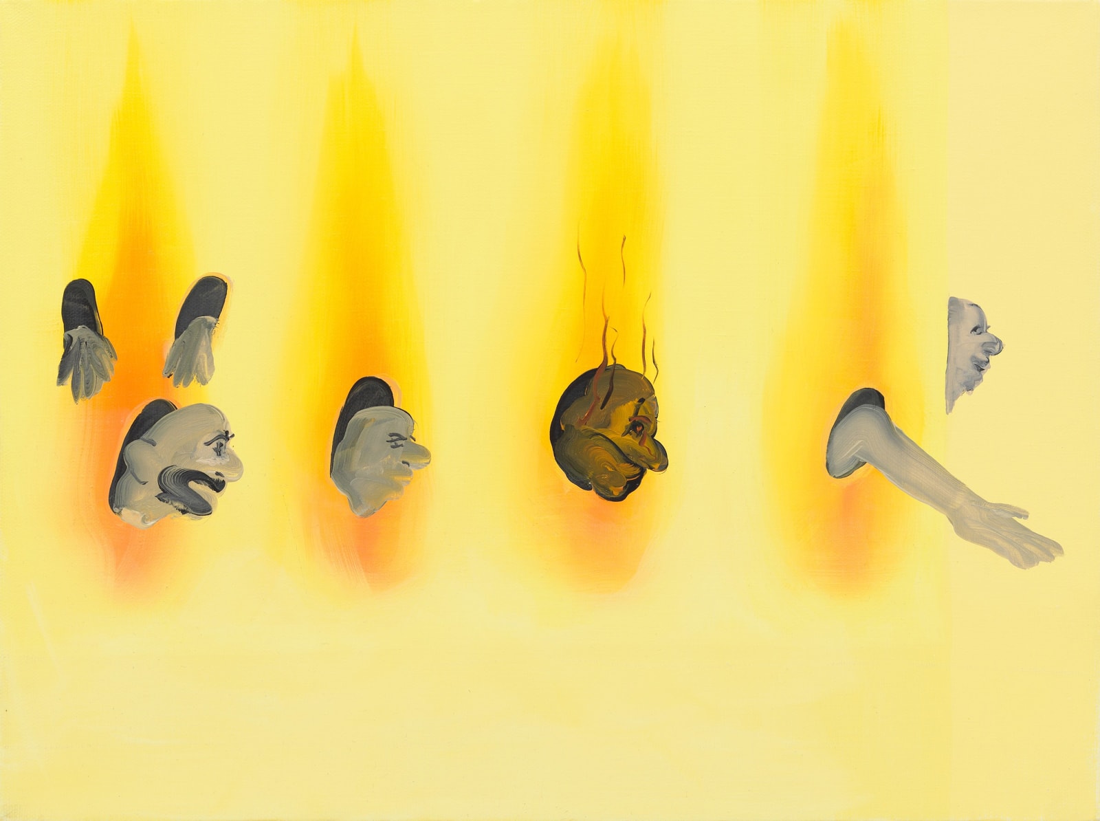 Tala Madani, Four Flames, 2011