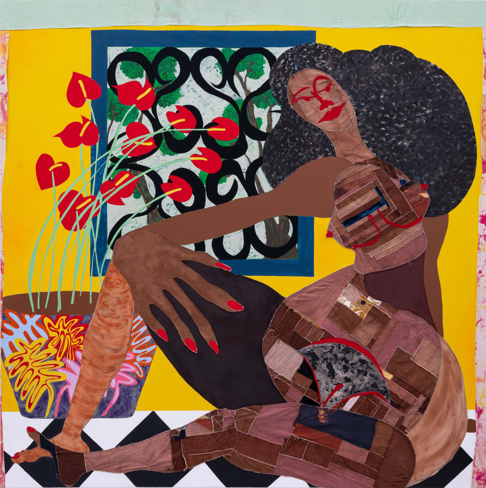 Tschabalala Self, Anthurium, 2023