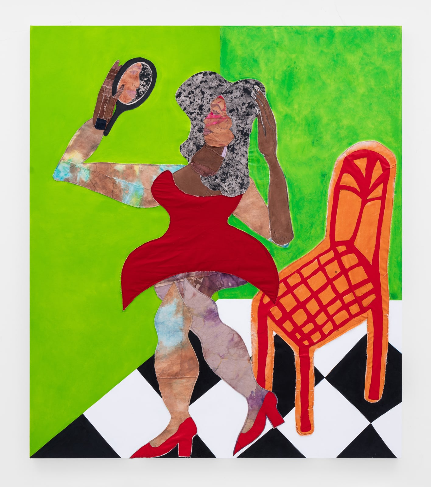 Tschabalala Self, Looking Glass, 2023