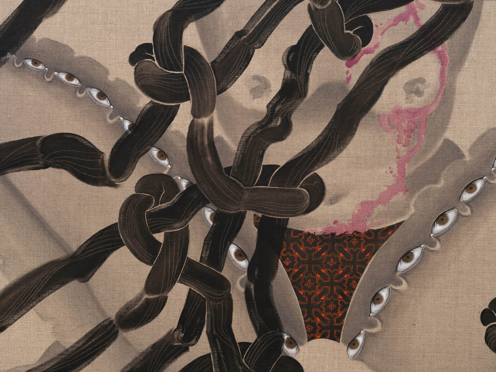 Hayv Kahraman, Torshi and eyes, 2022