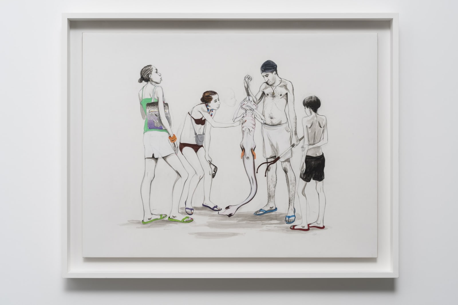 Charles Avery, Untitled (Tourist, fisherman with mudfish), 2015