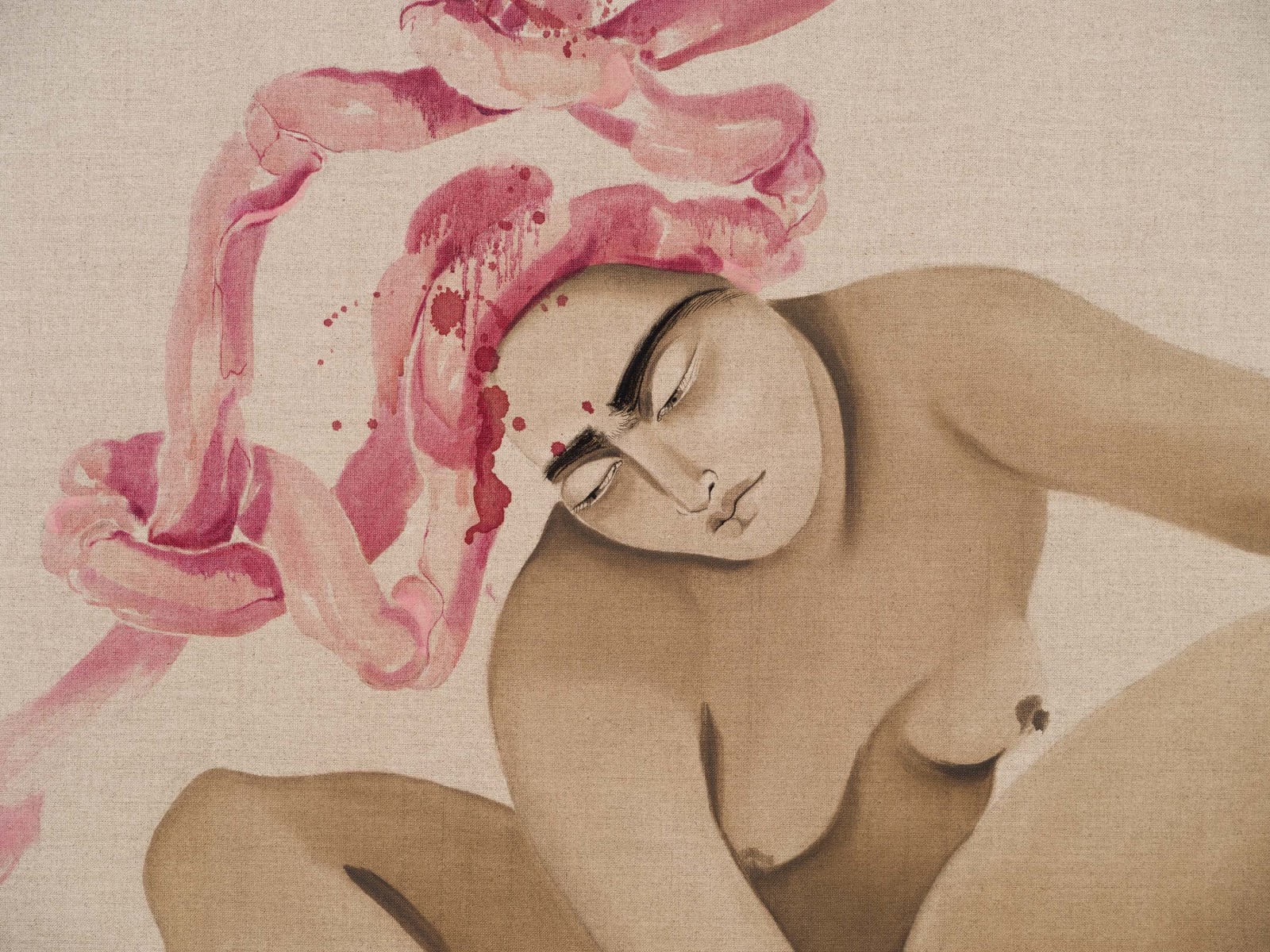 Hayv Kahraman, Entanglements with torshi no.2, 2022
