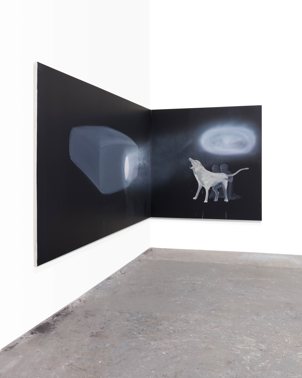 Tala Madani, Corner Projection (Dog), 2019