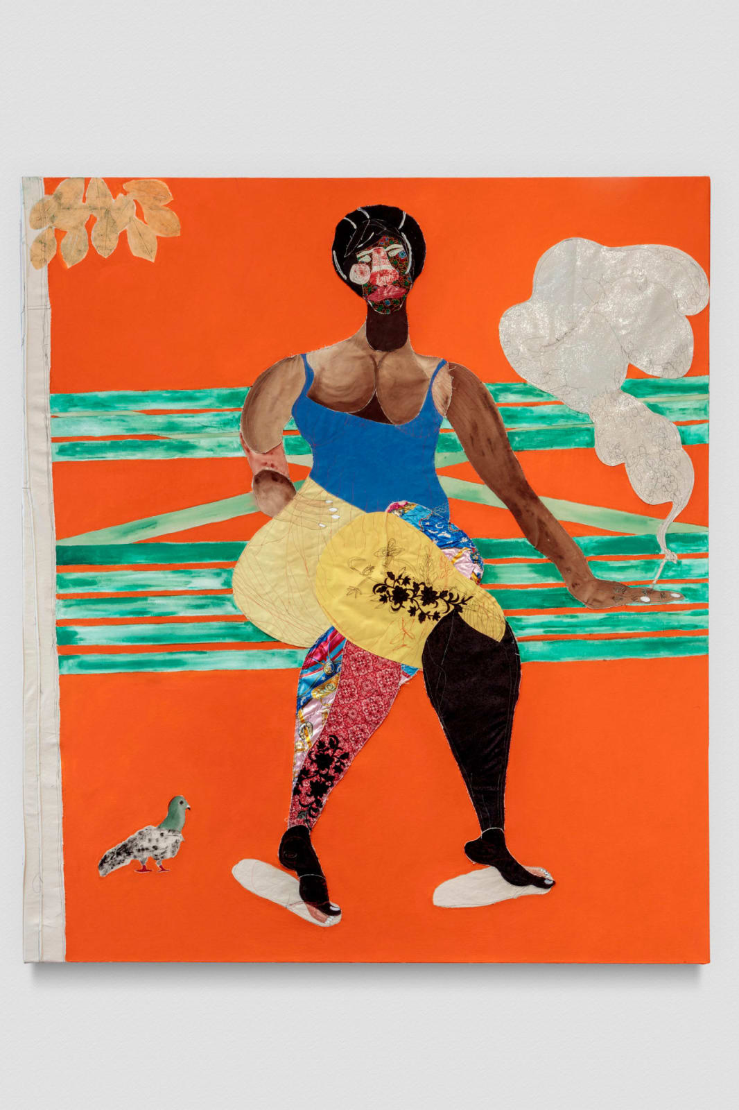 Tschabalala Self, Loosie In the Park , 2019
