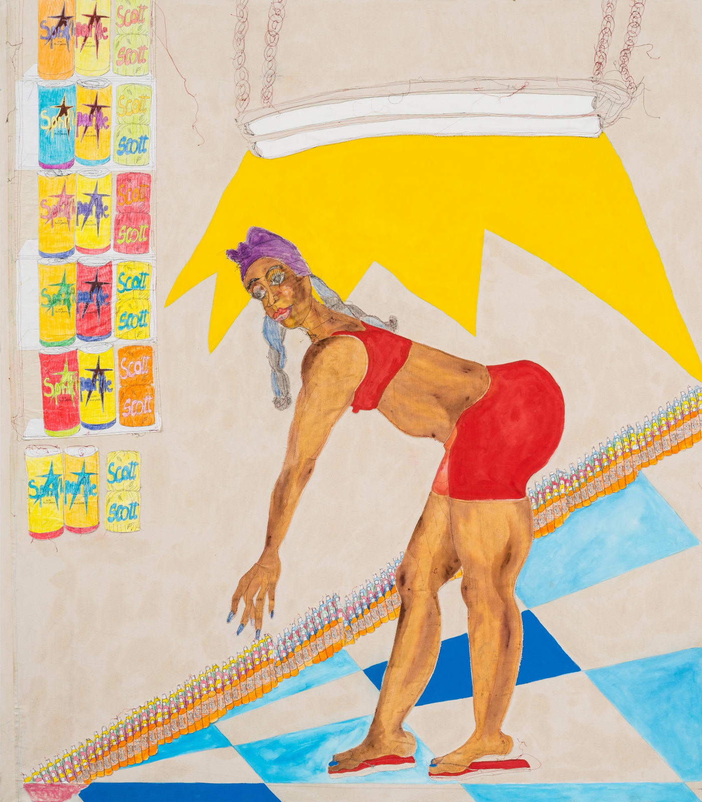 Tschabalala Self, Pop, 2017