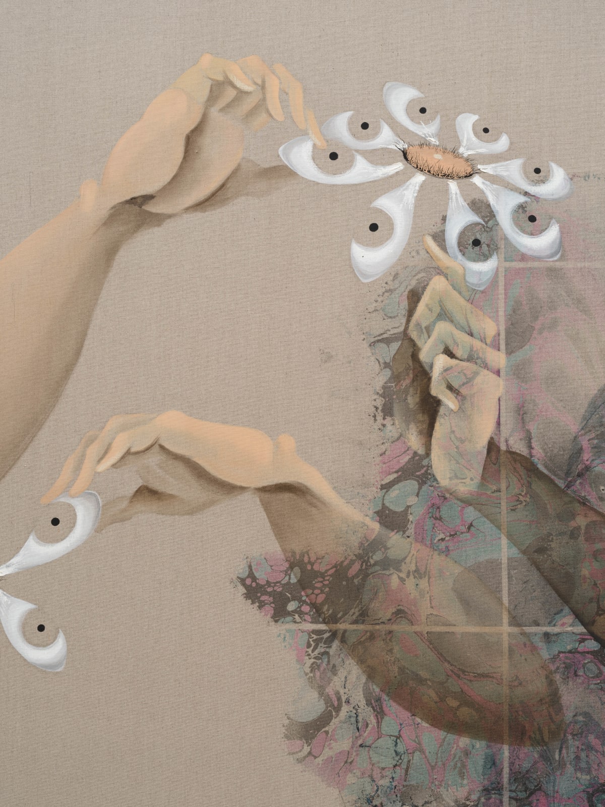 Hayv Kahraman, Eye plants in Blue, 2024